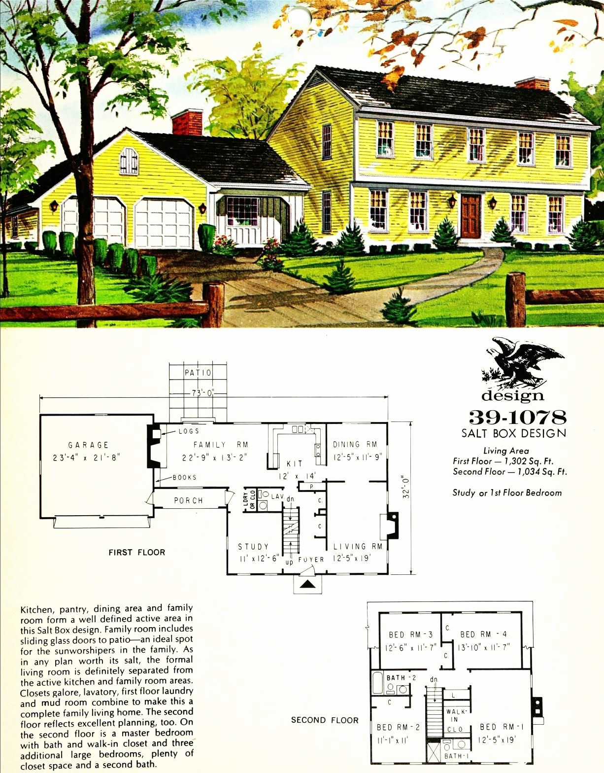 Early American House Plans Beautiful Early American Colonial Home Plans Design No 39 1078
