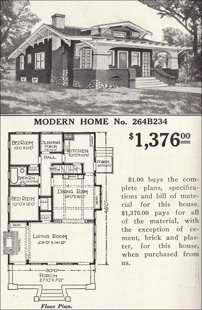 Classic Craftsman House Plans Best Of 1916 Sears No 264b234
