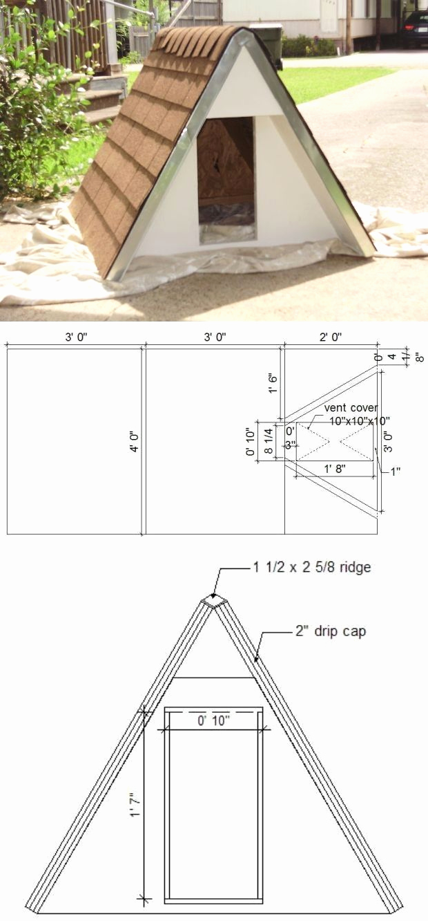 A Frame Dog House Plans Unique Woof Awesome Diy Dog Houses Build An Insulated A Frame